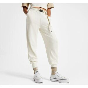 Converse Wordmark Fleece Pants Egret Size Small NWT